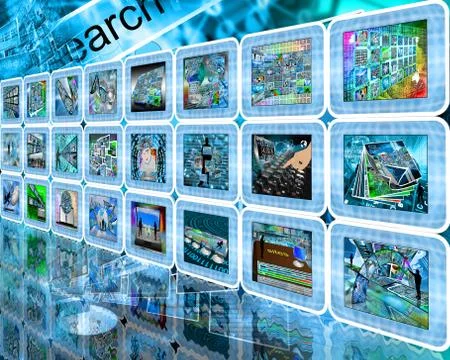 Tech wall Stock Illustration