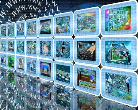 Tech wall Stock Illustration