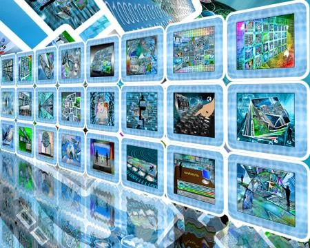 Tech wall Stock Illustration