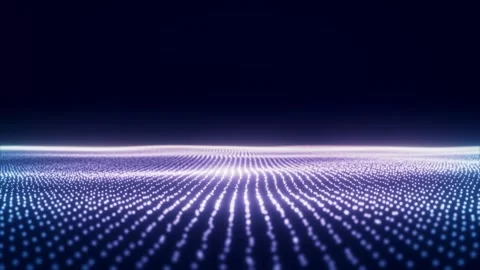 Tech waves flow Video stock 292824895