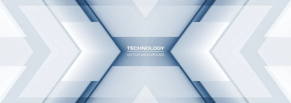 Tech wide 3D abstract background with technology arrows. Digital hi tech blue Stock Illustration