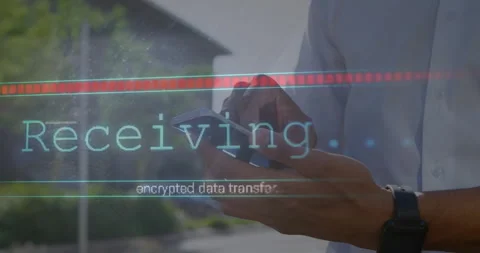 Tech worker tapping smartphone on path causing animated progress bar indicating Stock Footage 315531689