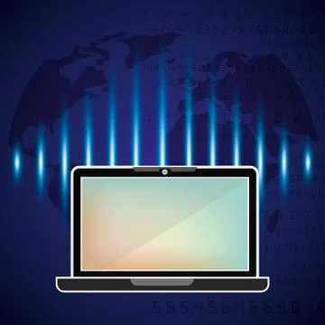 Tech world design Stock Illustration