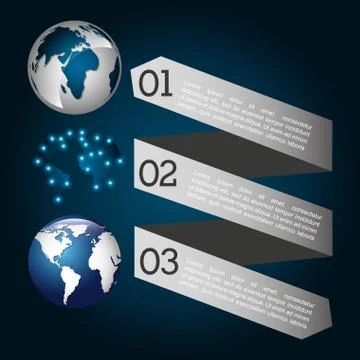 Tech world design Stock Illustration