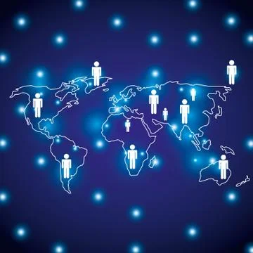 Tech world design Stock Illustration