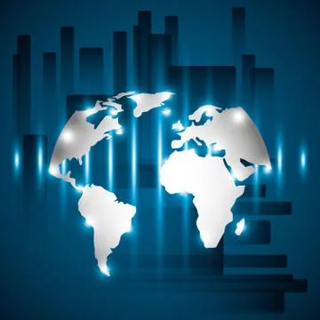 Tech world design Stock Illustration