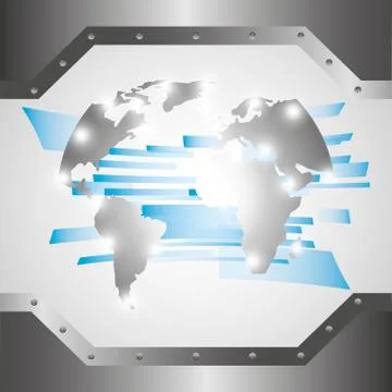 Tech world design Illustrazione stock