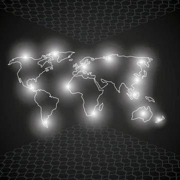 Tech world design Illustrazione stock