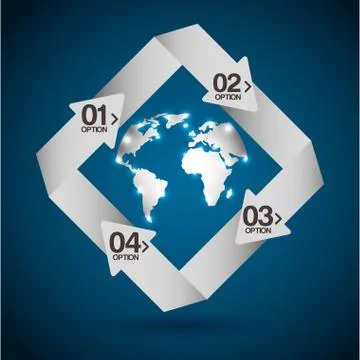 Tech world design Stock Illustration