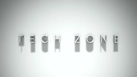 Tech zone 3D title animation with shadows on a white background Stock Footage 297268207