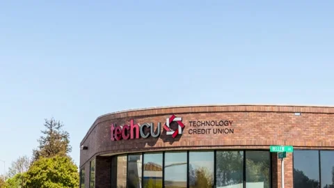 Techcu Technology Credit Union in the Silicon Valley Stock Footage 169126949