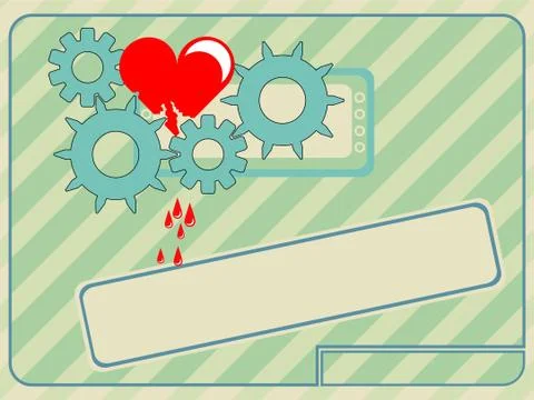 Techic heart Stock Illustration
