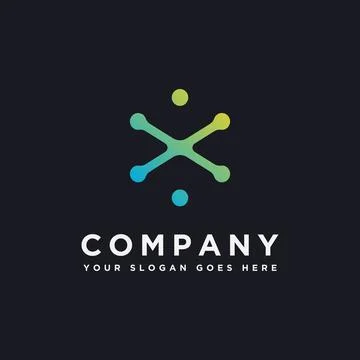 Techie letter x link logo icon Stock-Illustration