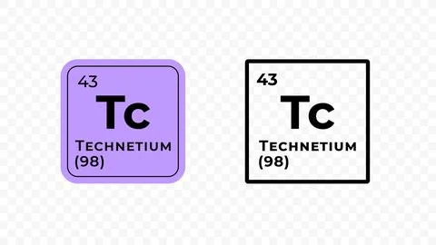 Technetium, chemical element of the periodic table vector design Stock Illustration