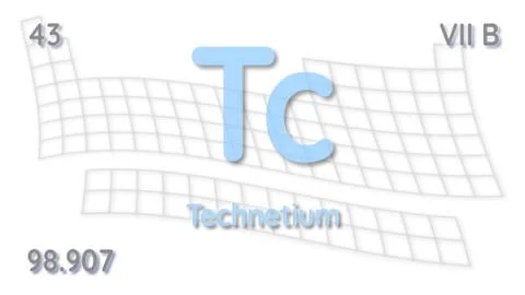 Technetium chemical element  physics and chemistry illustration backdrop 스톡 일러스트