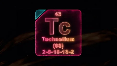 Technetium Element in periodic table Video stock 160893007