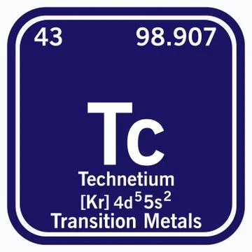 Technetium Periodic Table of the Elements Vector illustration eps 10 イラスト素材