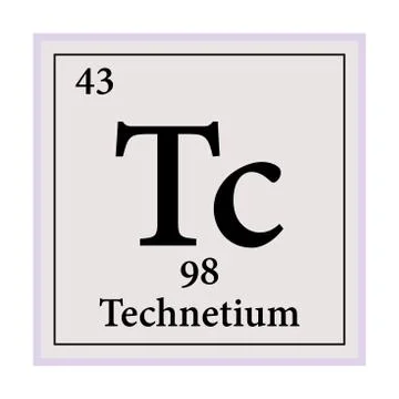 Technetium Periodic Table of the Elements Vector illustration eps 10. Stock Illustration