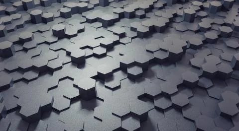 Technical 3D hexagonal design structure background 스톡 일러스트