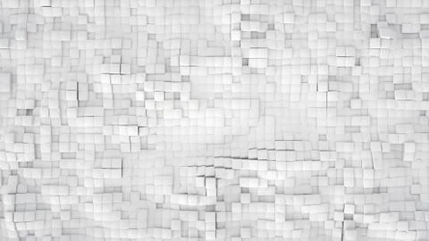 Technical 3D system of a grid of wavy cubes Stock Illustration