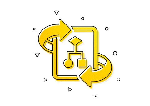 Technical algorithm icon. Project documentation sign. Vector Illustrazione stock