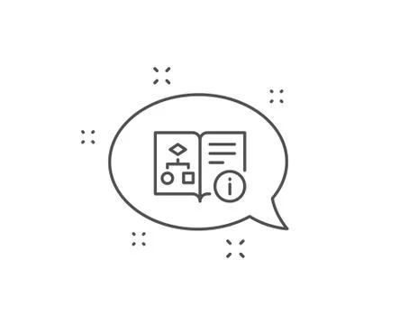 Technical algorithm line icon. Project documentation sign. Vector 스톡 일러스트