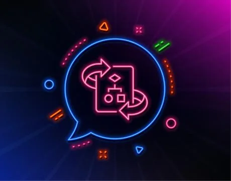 Technical algorithm line icon. Project documentation sign. Vector 스톡 일러스트