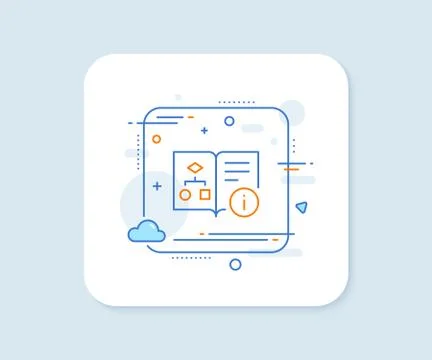 Technical algorithm line icon. Project documentation sign. Vector Illustrazione stock