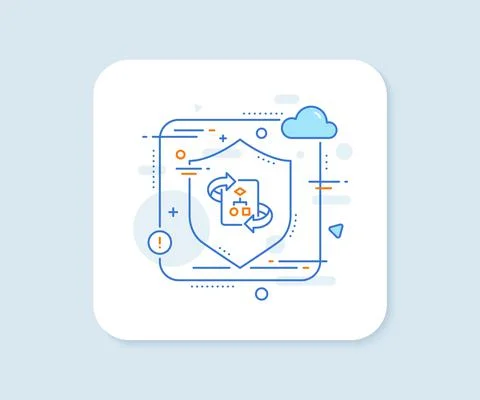 Technical algorithm line icon. Project documentation sign. Vector Illustrazione stock