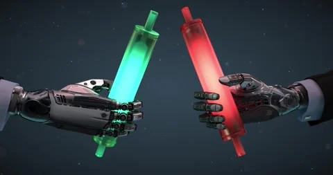 Technical analysis artificial intelligence robot market maker Video stock 279398067