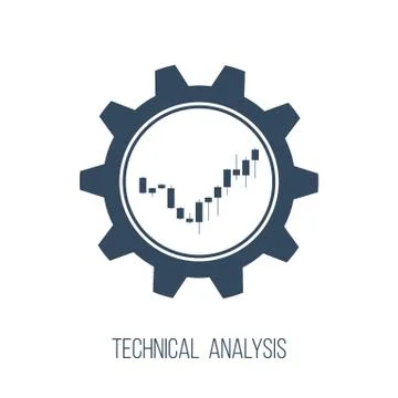 Technical analysis, flat vector icon Illustrazione stock