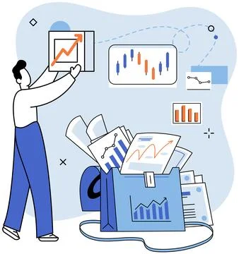 Technical analysis. The technical analysis concept emphasizes importance us.. 스톡 일러스트