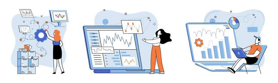 Technical analysis. Technical analysis tools enable investors to analyze ma.. Illustrazione stock