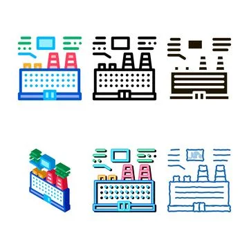 Technical analysis of thermal station icon vector outline modern イラスト素材