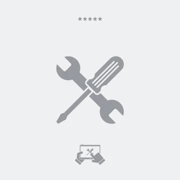 Technical assistance flat icon 스톡 일러스트