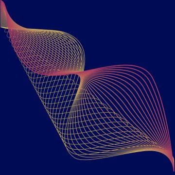 Technical background with abstract wave line. Vector wave. Stock Illustration