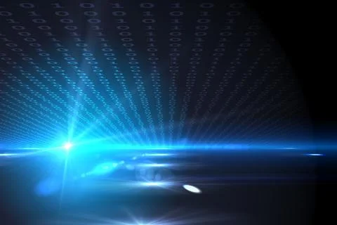 Technical background with binary code イラスト素材