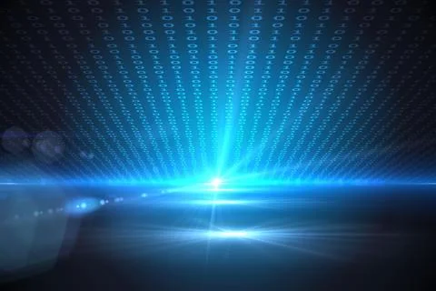 Technical background with binary code 스톡 일러스트