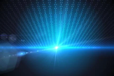 Technical background with binary code Stockfoto's