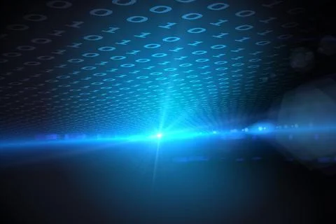 Technical background with binary code Stockfoto's