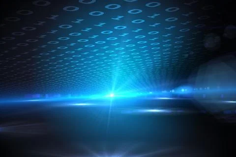 Technical background with binary code Stock Photos