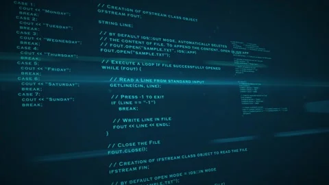 A technical background with programming code for motion graphics and animation. Stock Footage 279068333