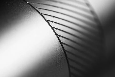 Technical background with shiny cylindrical metal surface Stock Photos