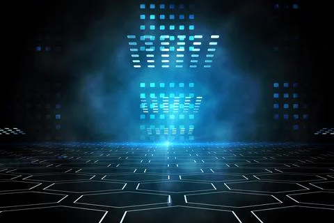 Technical background with squares and hexagon pattern Stock Illustration