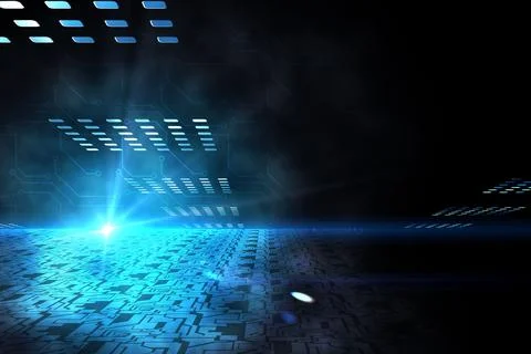 Technical background with squares Stock Photos