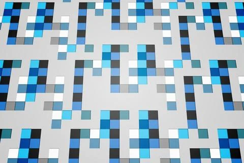 Technical background with squares Foto stock