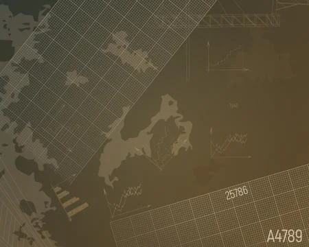 Technical blueprint. Illustrazione stock