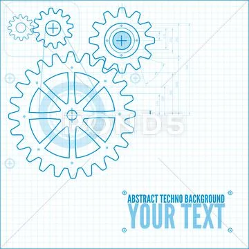 Technical blueprint illustration Stock Illustration