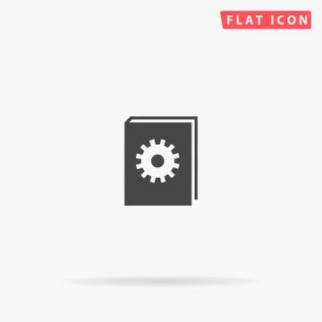 Technical Book flat vector icon 스톡 일러스트