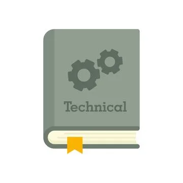 Technical book icon flat isolated Stock Illustration